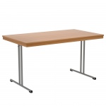 Klapptisch, 140x80 cm (B/T), 72 cm hoch, T-Fuß, 